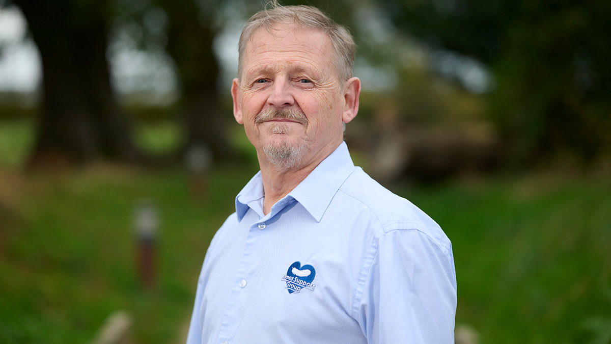 Patrick Mullery, man in blue shirt, head and shoulders shot of him standing outside Patrick Mullery, man in blue shirt, head and shoulders shot of him standing outside