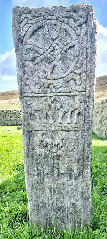 Carvings on one side of the Bressay stone