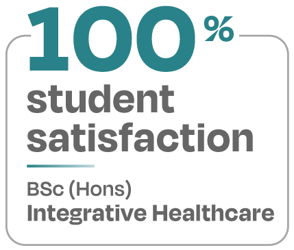 100 percent student satisfaction BSc Hons Integrative Healthcare 100 percent student satisfaction BSc Hons Integrative Healthcare