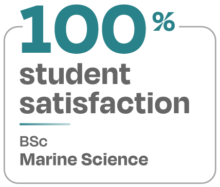 100 percent student satisfaction BSc Marine Science