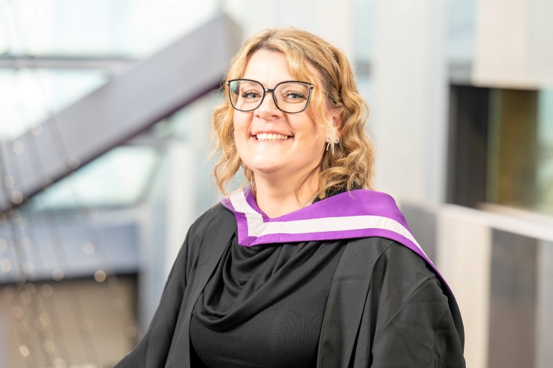 Gemma Mackay in graduation gown