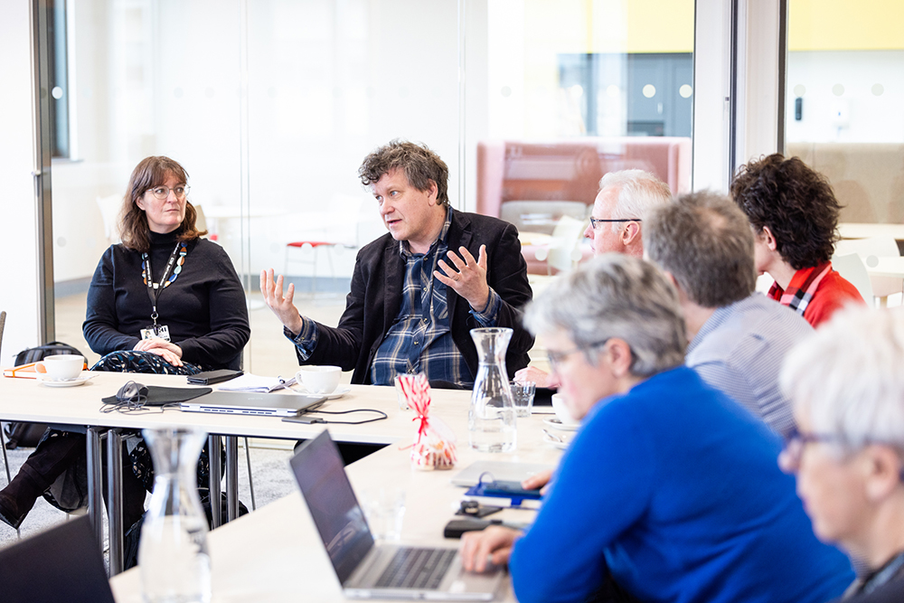 Professor Bjorn Wettermark Professor of pharmacoepidemiology at University of Uppsala talking to delegates at the Life Sciences Innovation Centre Inverness