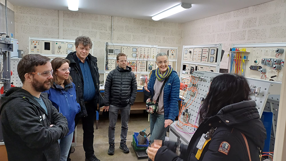 University of Uppsala delegates visit to the Engineering Technology and Energy Centre at UHI North West and Hebrides Thurso campus with Adrian Mackay Engineering Curriculum Leader