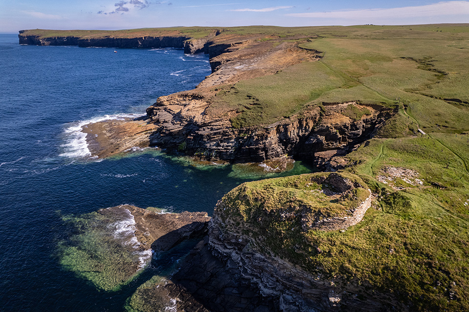 Aerial image of a sea broch