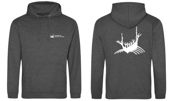 A photograph of a INS Hoodie mock up