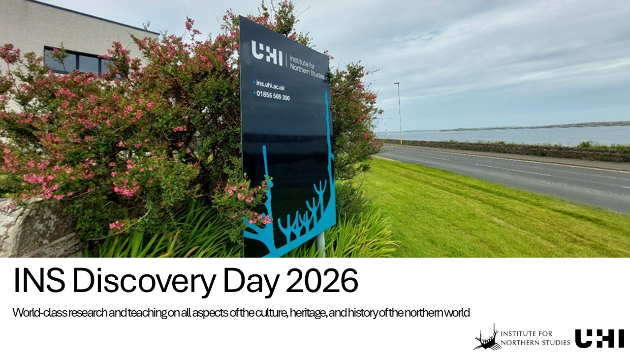 Discovery Day 2026 Digital Card announcing the day with a photograph of the INS building as a background