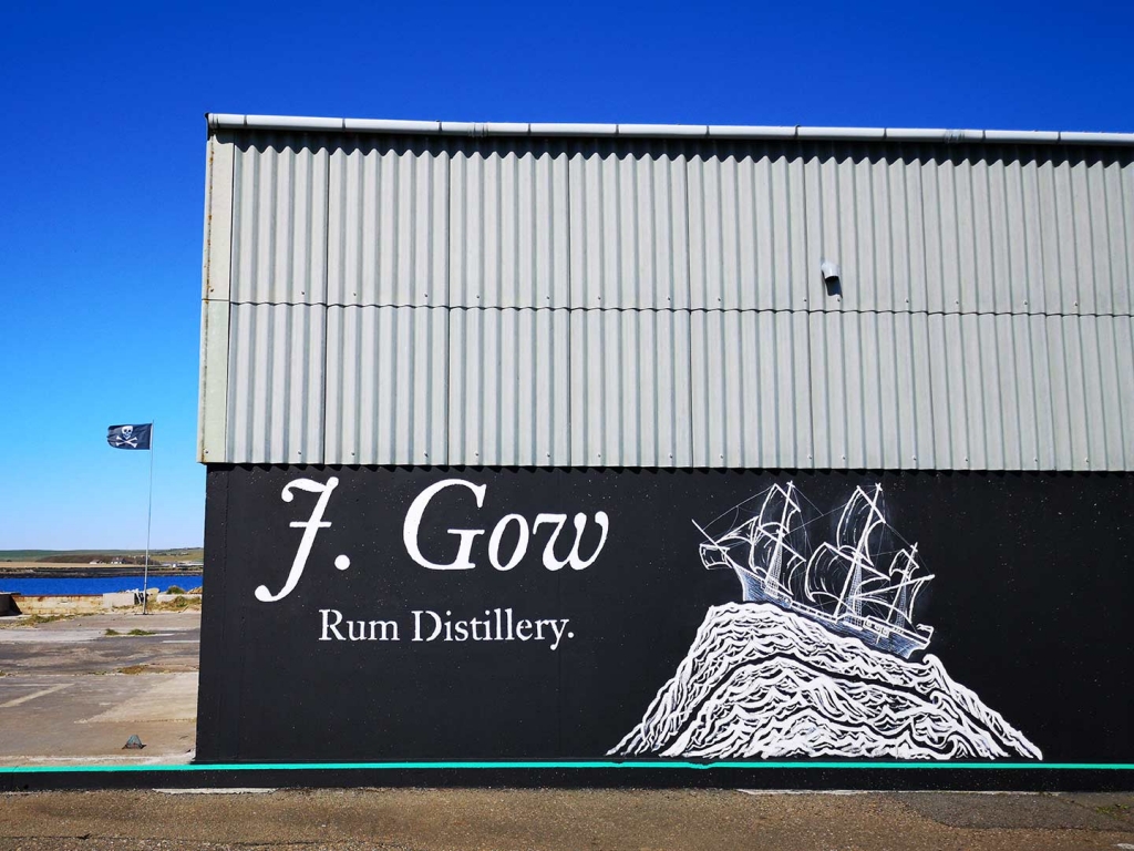 A picture showing the J Gow distillery Orkney