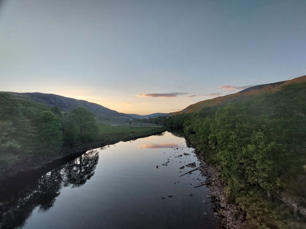 A photograph taken from the bridge in Helmsdale