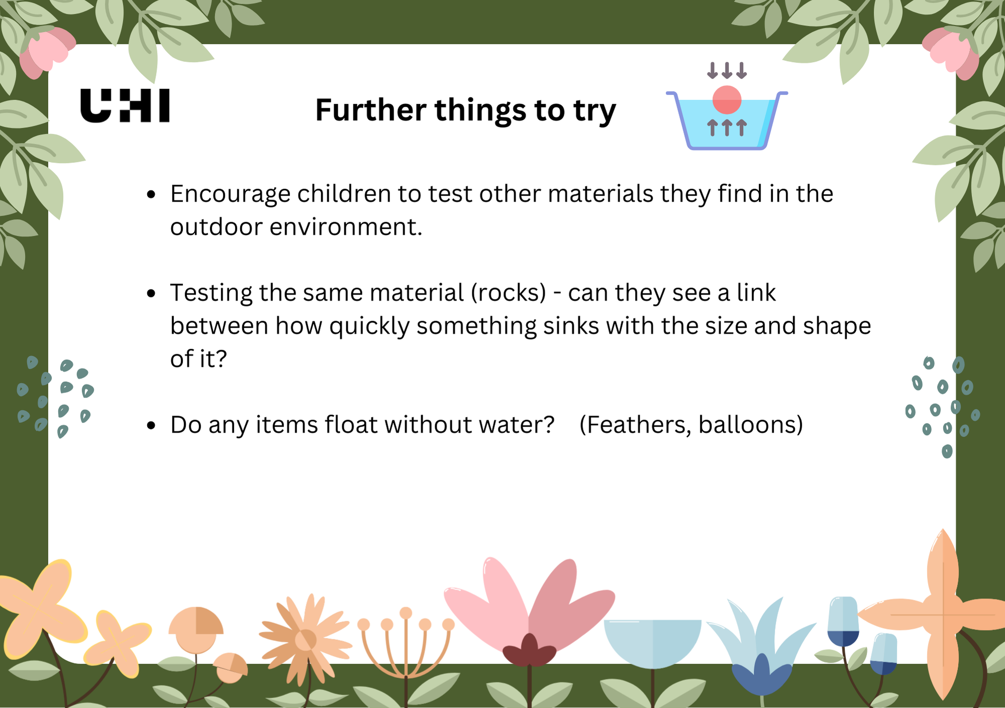 Maths Week Scotland 2025 activity - Forces - Floating further activity Maths Week Scotland 2025 activity - Forces - Floating further activity