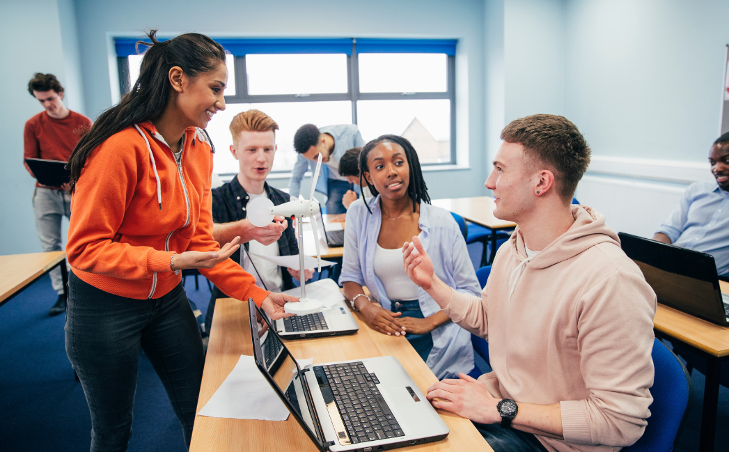 Students in a classroom