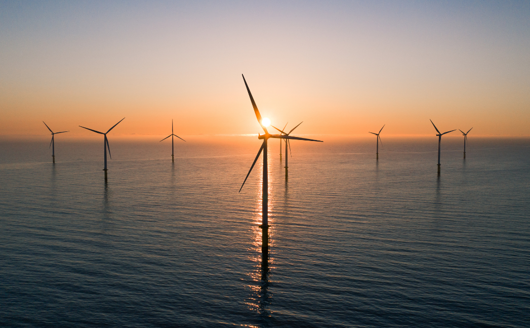 Windmills in the sea